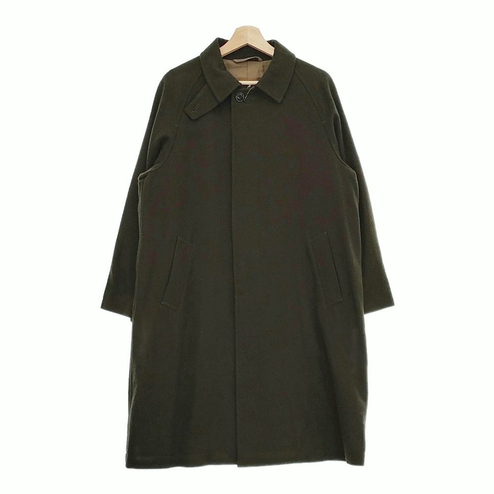 NEST ROBE CONFECT 02184-0033 サイズ3 ウール ステンカラーコート ダークグリーン メンズ ネストローブコンフェクト【中古】5-0107A