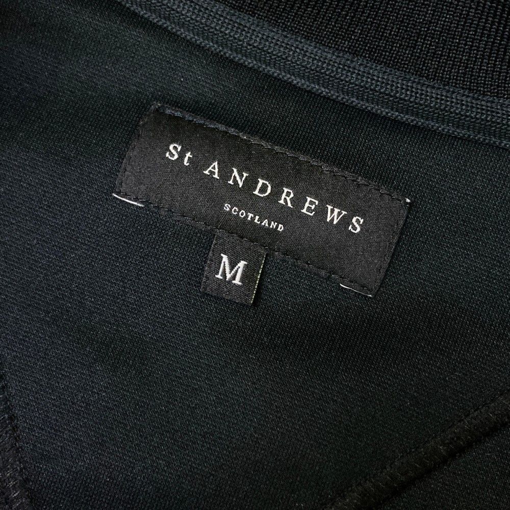サイズ：M ST ANDREWS セントアンドリュース  ジップジャケット  ブラック系 [240101437894] ゴルフウェア メンズ ストスト ST ANDREWS セントアンドリュース ジップジャケット ブラック系