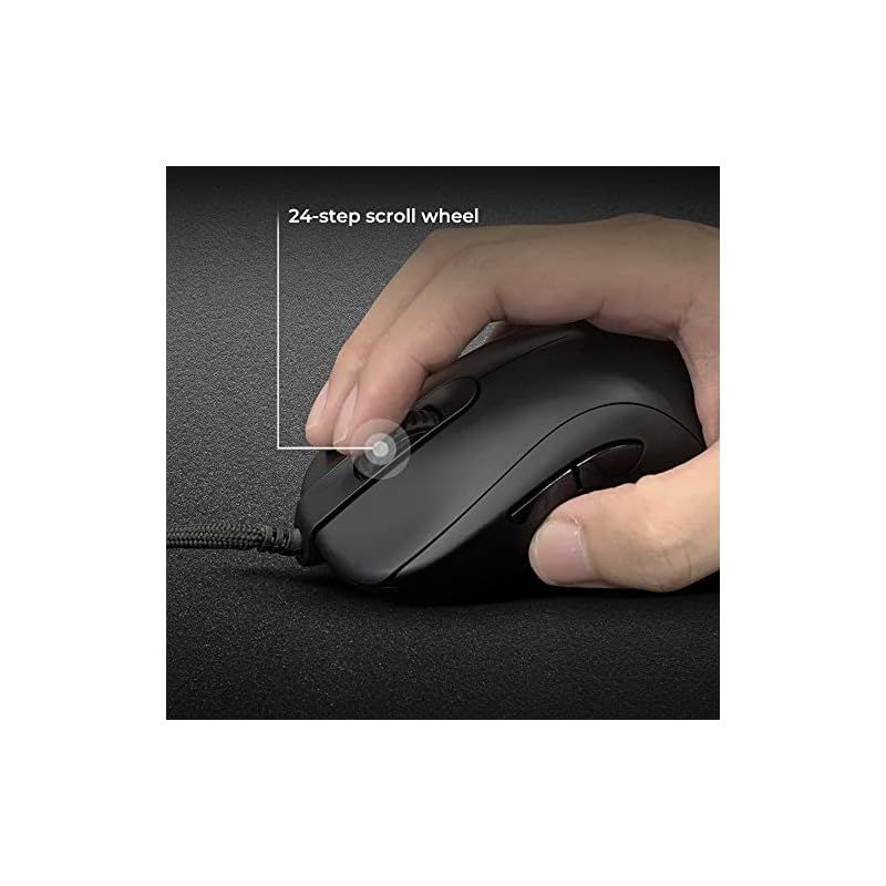 BenQ ZOWIE ZA13-C 左右対称ゲーミングマウス eスポーツ用 | 軽量 | パラコードケーブル &amp; 24ステップスクロールホイール より個人的な好みに | ドライバーレス | マットブラ ZOWIE ZA13-C ゲーミングマウス For e-Sports | ZOWIE Japan