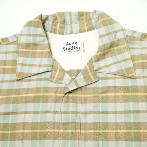 Acne studio オープンカラーチェックシャツ Acne Studios - チェックボタンアップシャツ - ピンク