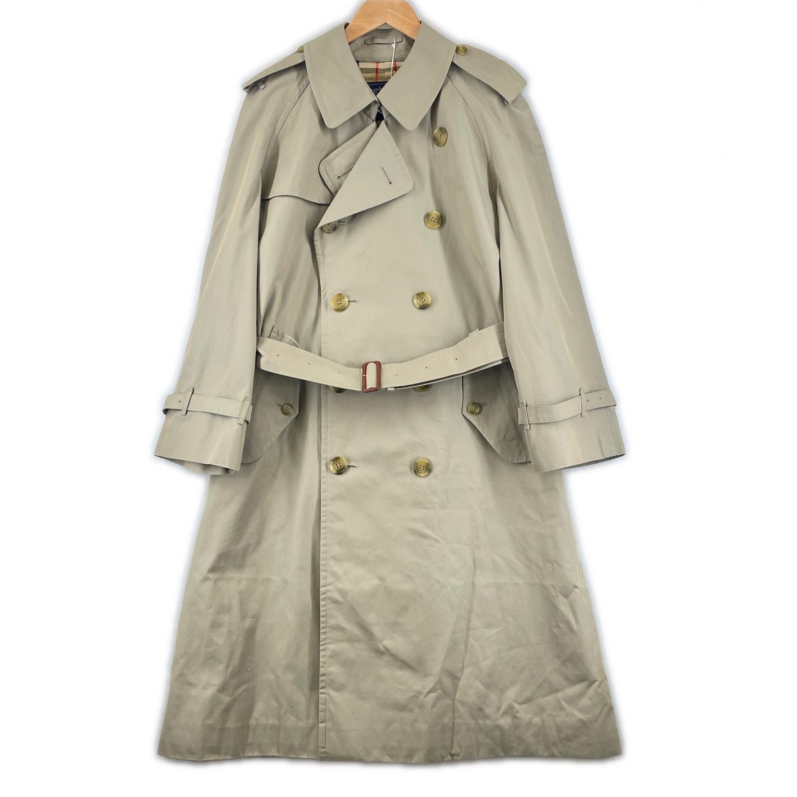 ▲Burberrys バーバリー ヴィンテージ コットン100％ 裏地ノバチェック ロング丈 トレンチコート カーキ 92-170 メンズ