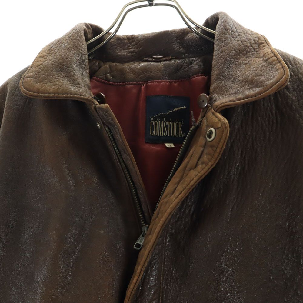 ロバート コムストック 羊革 レザージャケット M ブラウン