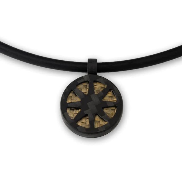 BANDEL fit Octas Carbon ブラック×ゴールド バンデル フィットオクタス カーボン 磁気ネックレス メンズ レディース 肩こり 肩こり解消冷え解消