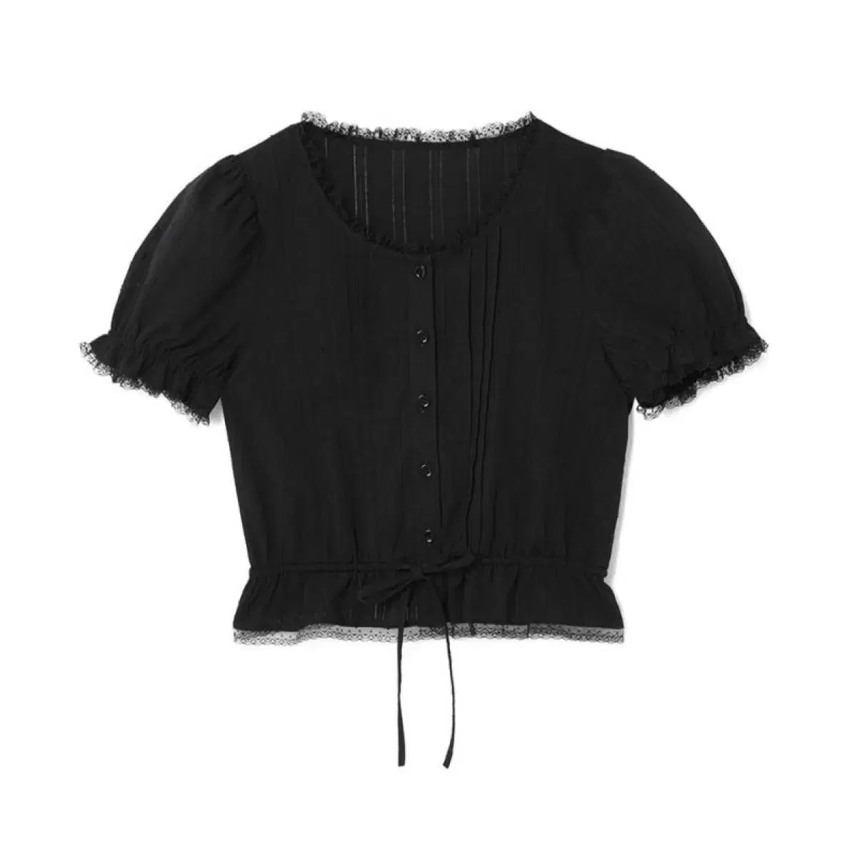  ROLAROLA ロラロラ 黒 フリル ブラウス 長袖 シャツ ブラウス
