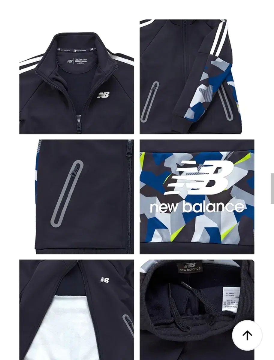 New Balance ニューバランス 子供ジャージトレーニングウェアセット 木炭 130 起毛ジップアップジャンパー