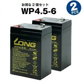 WP4.5-6 【2個セット】（産業用鉛蓄電池）【サイクルバッテリー】LONG