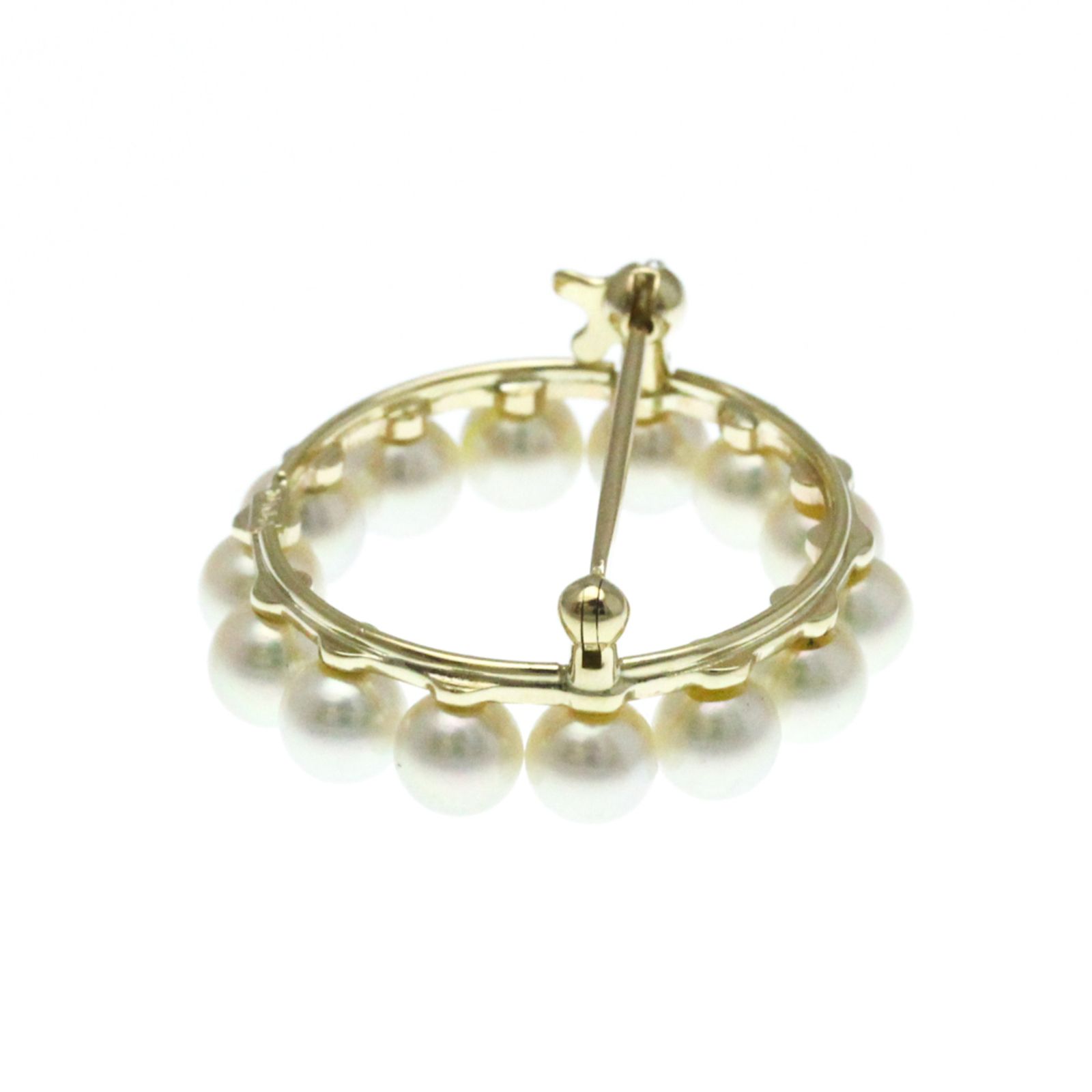 ミキモトブローチ金　14金　パール ミキモト MIKIMOTO ミキモト K14 14金イエローゴールド アコヤ
