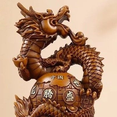 龍 ドラゴン 金 黄金 ゴールド ブラウン 置物 オブジェ 金龍 風水 開運