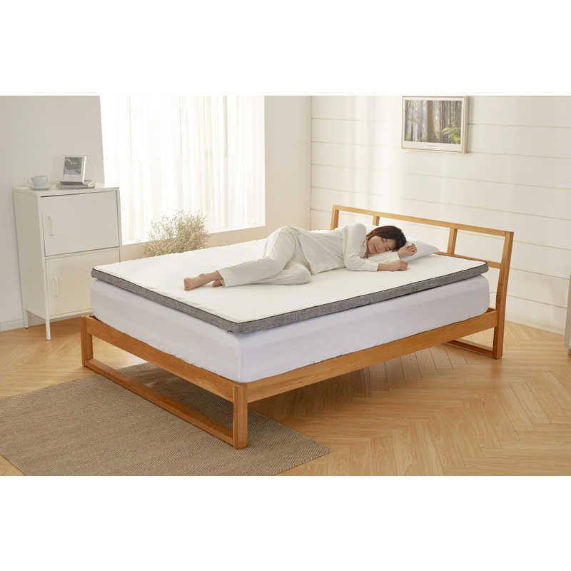 快眠プレミアムリバーシブルマットレスブルー 畳 ベッド シングル