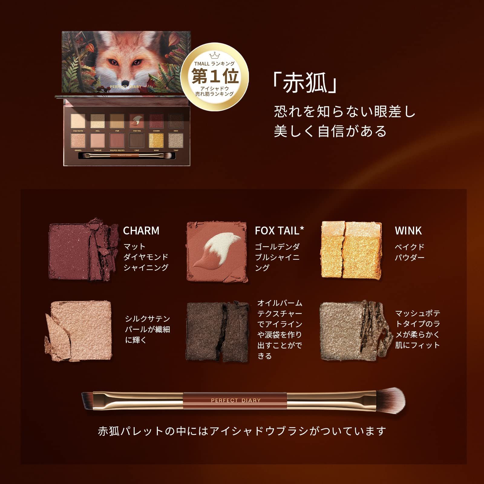 動物アイシャドウパレット 1.2gx12色