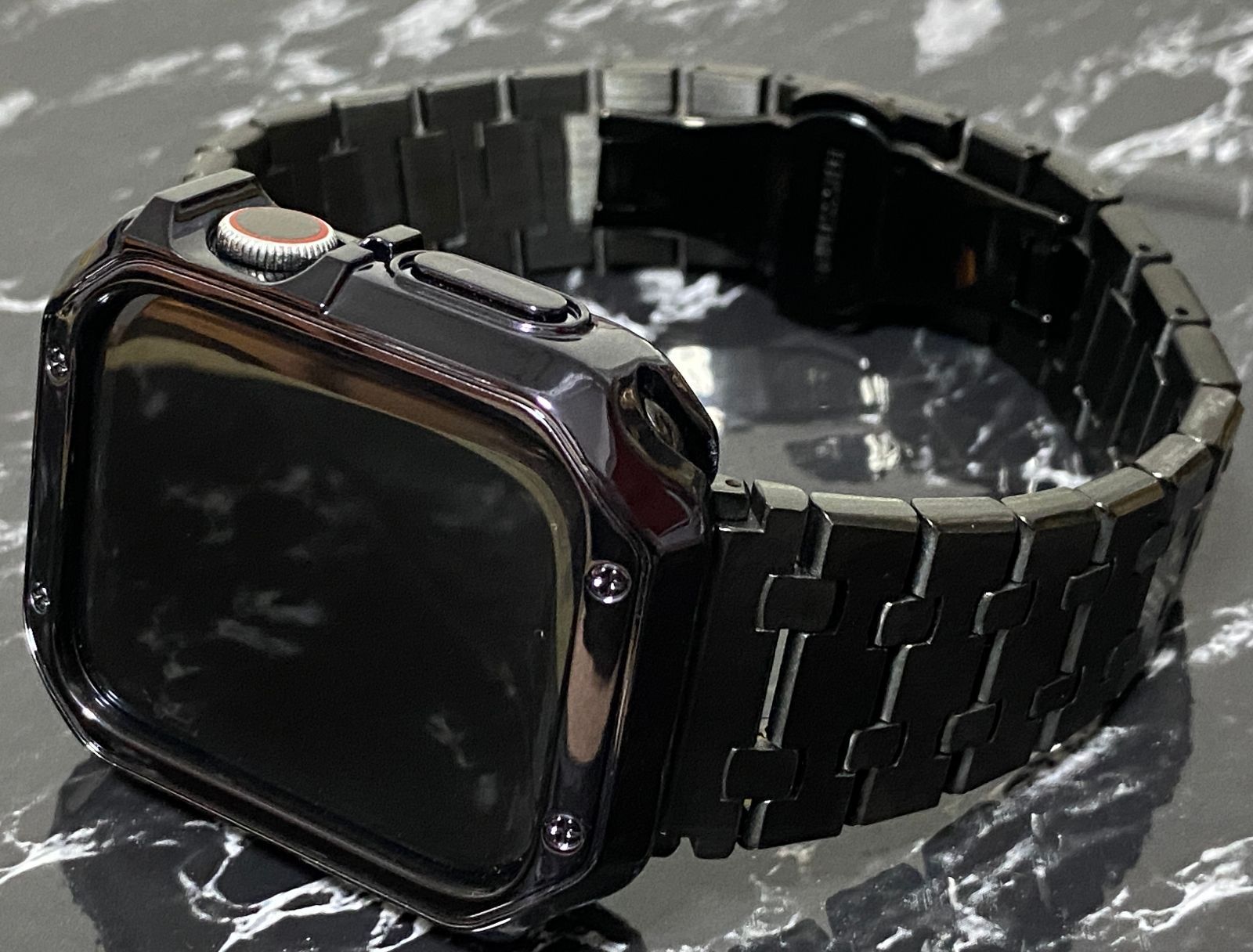 Apple Watchバンド　ラバーベルト　ステンレスカバー　クリスタルG1 Apple Watchバンド ラバーベルト ステンレスカバー クリスタルS2