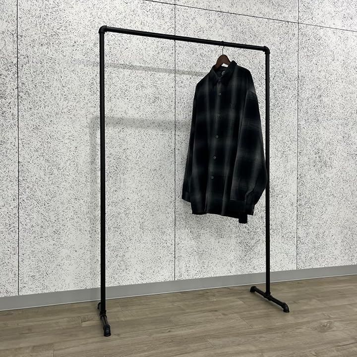 FiDi ハンガーラック ガス管 アイアン 黒 パイプ インダストリアル