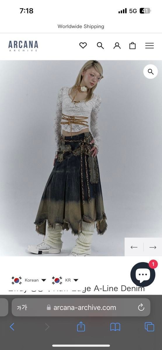 Bunjang商品韓国直送】Froglet アルカナ arcana archive 2Way デニム  