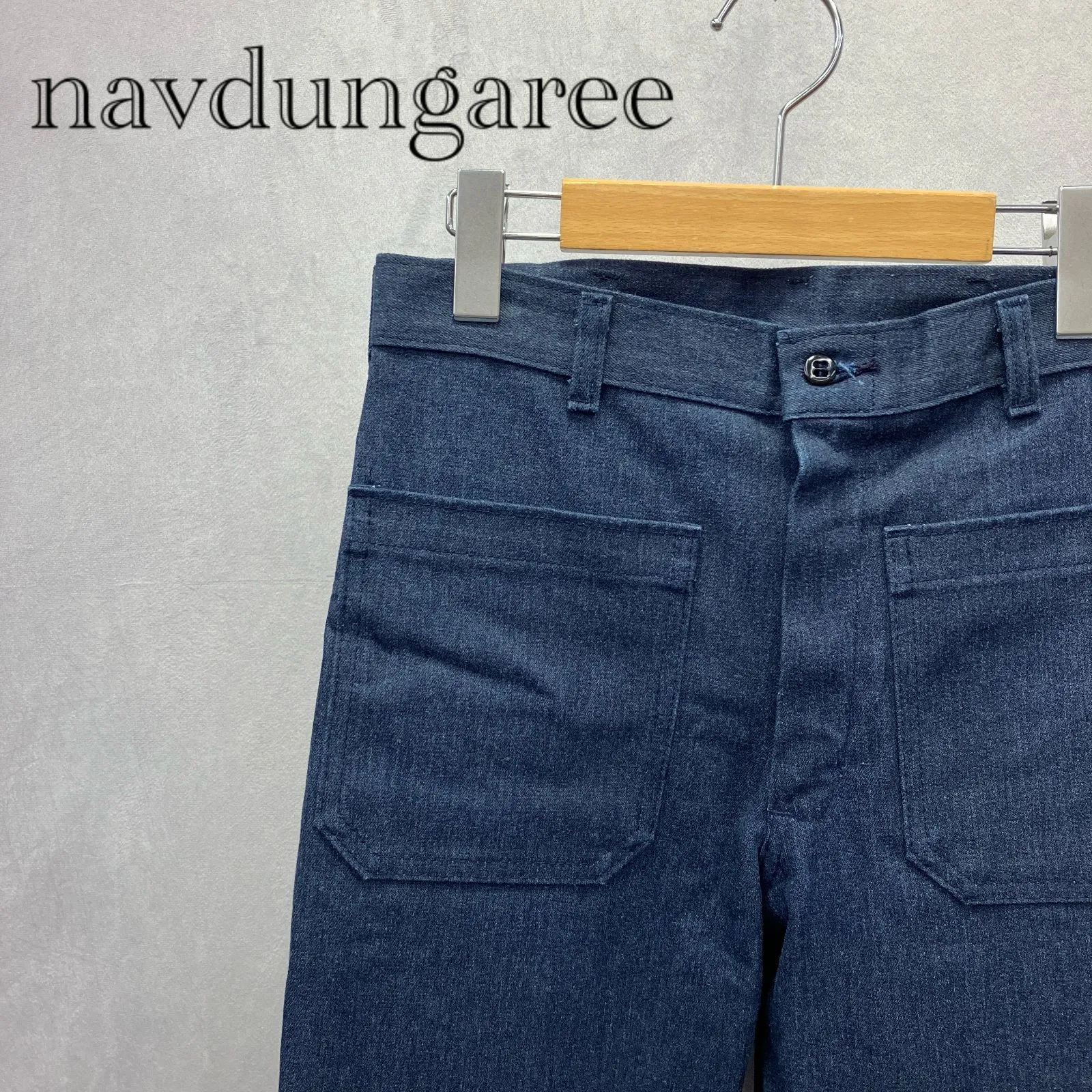 navdungaree〈フレアデニムセーラーパンツ 80s USA製 タロン〉 80s USA製 navdungaree ネーム刺繍 フレア デニム セーラー