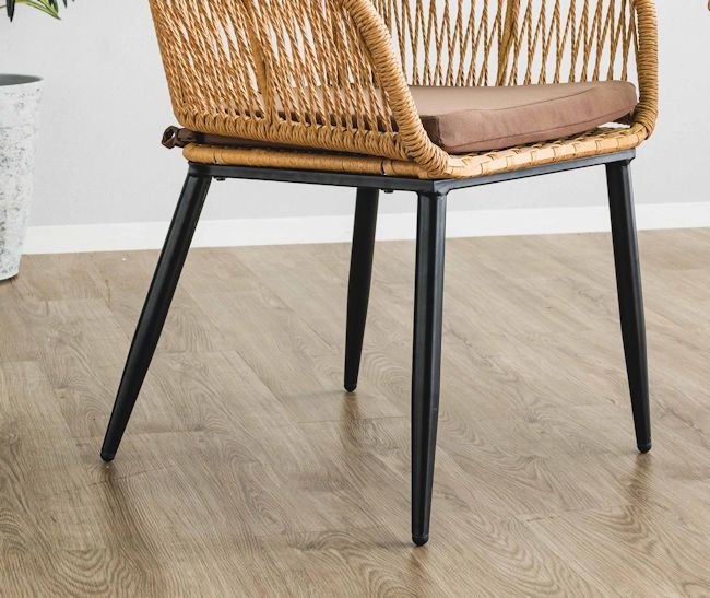 人工ラタンリゾートチェア２脚組 ダイニングチェア 椅子 ガーデン（1094） 人工ラタンリゾートチェア2脚組 ダイニングチェア 椅子 ガーデン