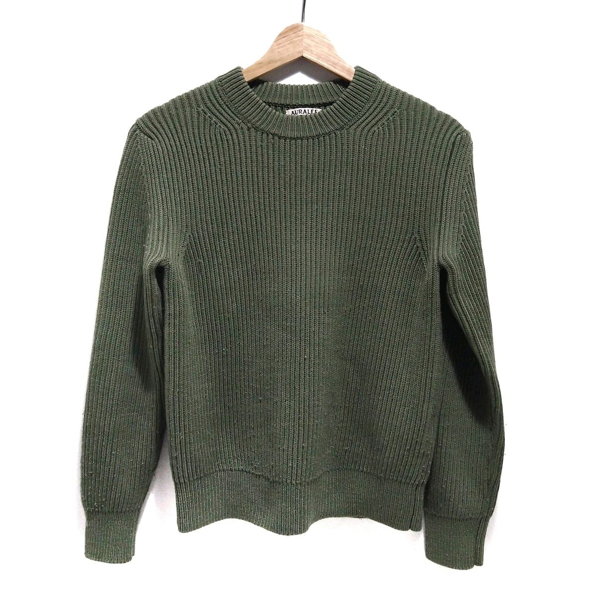 AURALEE グリーン 長袖 トップス サイズ1 タイムセール AURALEE グリーン 長袖 トップス サイズ1 タイムセール（AURALEE