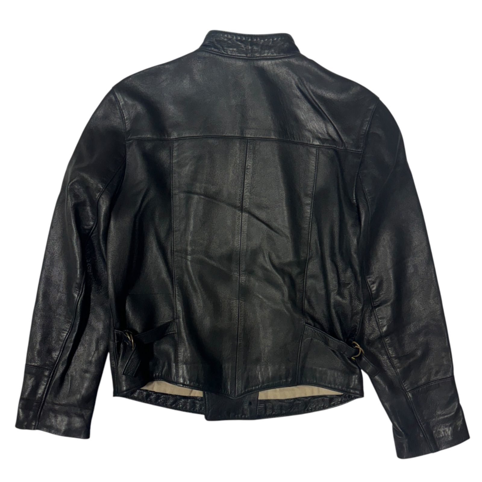 70s 80s agnes b. アニエスベー レザージャケット ナポレオン 金