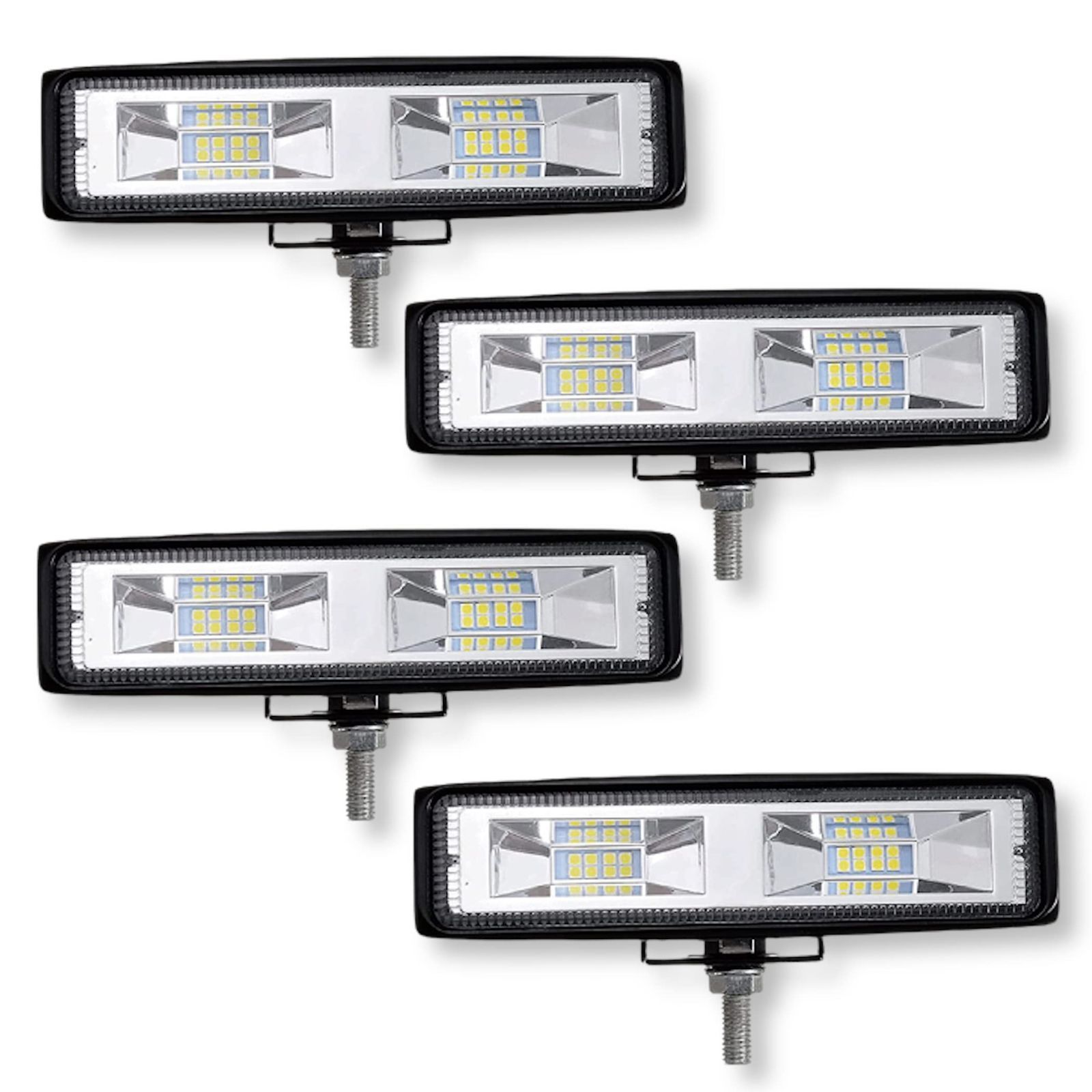 【新着商品】Lanx. 作業灯 LED ワークライト フォグランプ 12-24V 汎用 18W 車幅灯 超高輝度 防塵 耐震 (4個セット)