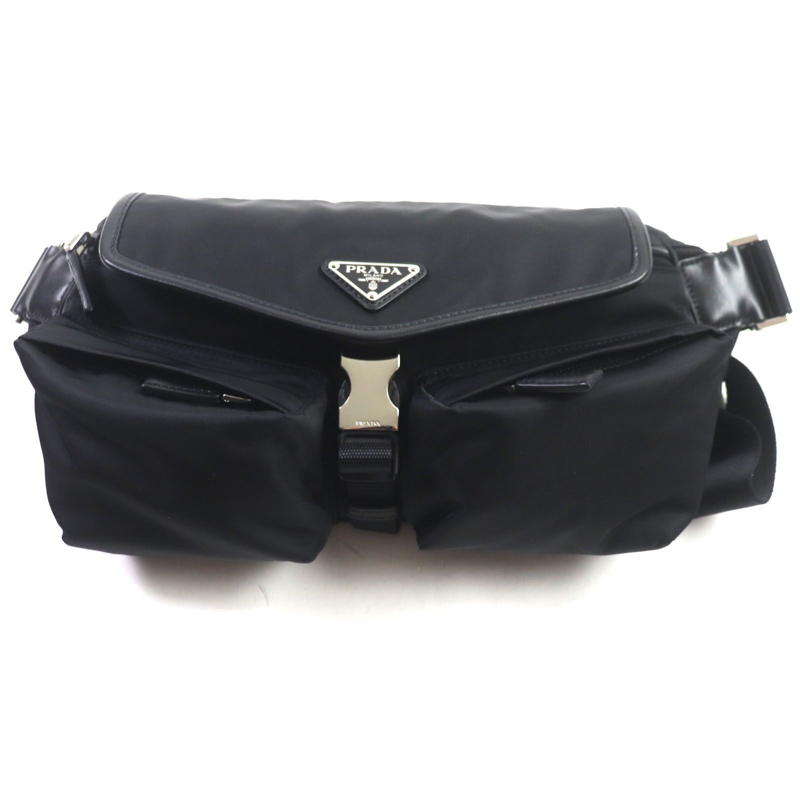 極美品▽PRADA プラダ 2VH174 トライアングルロゴ Re-Nylon 極美品▽PRADA プラダ 2VH174 トライアングルロゴ Re-Nylon