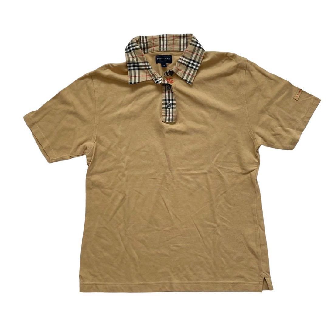 BURBERRY GOLF バーバリートップス ポロシャツ 半袖 ベージュ BURBERRY GOLF バーバリートップス ポロシャツ 半袖 ベージュ