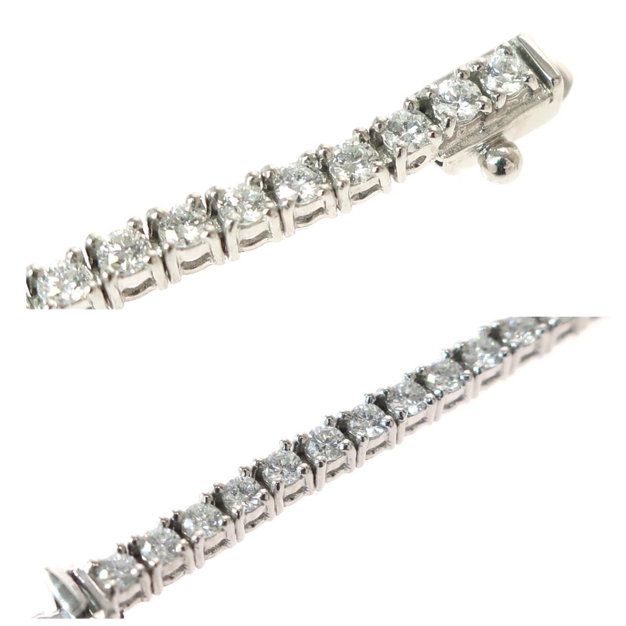 未使用品】テニスブレスレット Pt850 プラチナ ダイヤモンド 2.00ct 