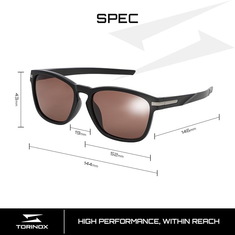 【爆買い，限定セール】 [TORINOX] サングラス ゴルフ ARQ（PERFORMANCE MODEL） BLACK/BROWN