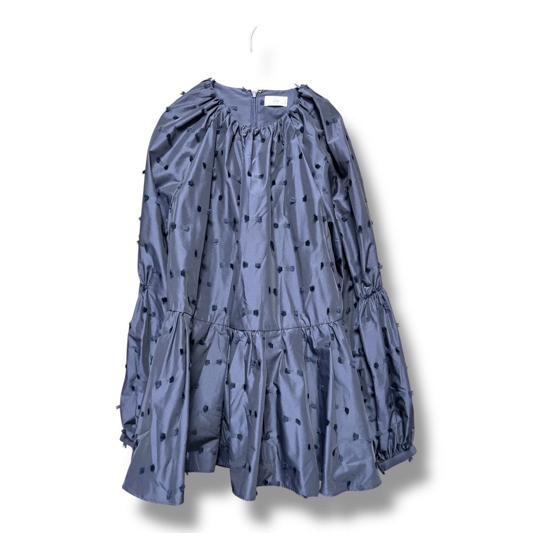 23ss 美品✨ sono ソーノ リボンカットジャガードブラウス　パール　黒 23ss 美品✨ sono ソーノ リボンカットジャガードブラウスパール黒