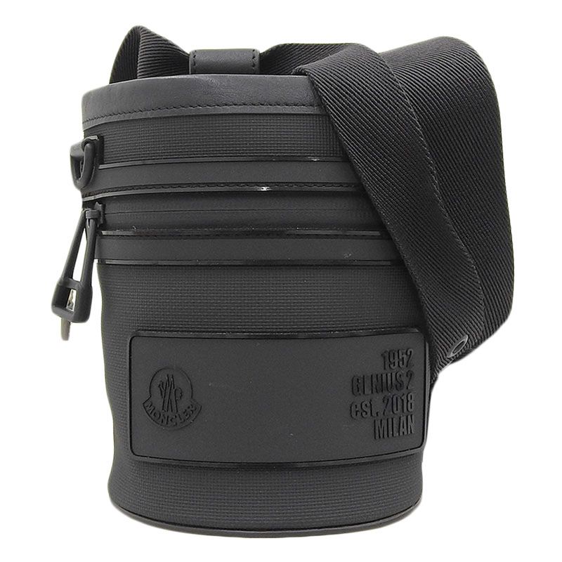 【大人気！】MONCLER☆ブラックナイロンバケットバッグレザー モンクレール MONCLER 1952バケットバッグ 2WAYバッグ