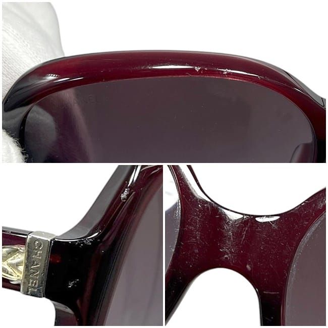 シャネル サングラス ボルドー グラデーション 5196 美品 プラスチック  