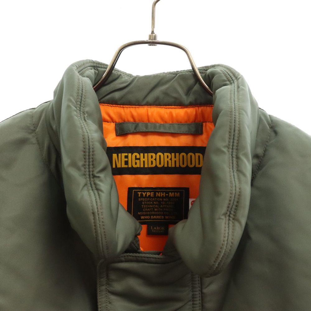 NEIGHBORHOOD ネイバーフッド 18AW FLAK N JKT 182TSNH-JKM03 2WAY ナイロンミリタリージャケット カーキ NEIGHBORHOOD (ネイバーフッド) 18AW FLAK N JKT 182TSNH-JKM03 2WAY