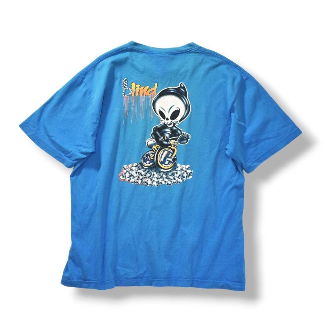 90s BLIND SKATEBOARDS Logo S/S Tee 赤 XL ブラインド スケート