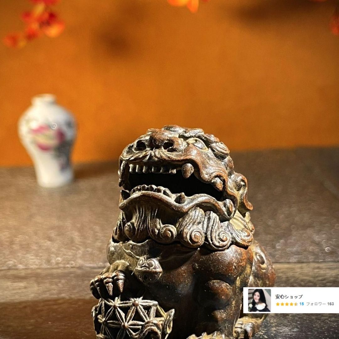 銅製 獅子灯籠炉 香炉 檀香炉 禅意 茶室薫香炉 香道具 装飾品 工芸品 置物 銅製 獅子灯籠炉 香炉 檀香炉 禅意 茶室薫香炉 香道具 装飾品