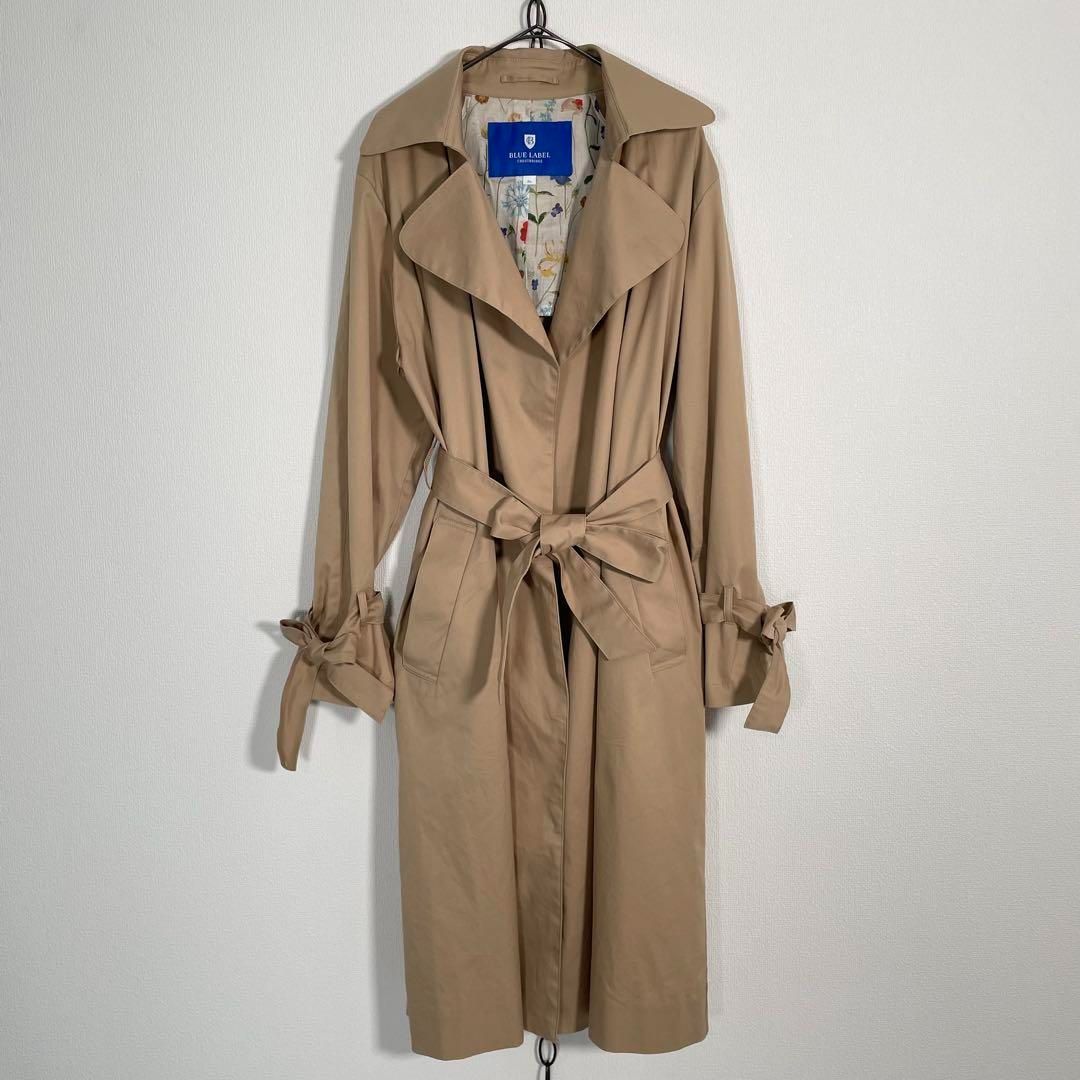 BLUE LABEL CRESTBRIDGE スプリングコート ガウン レディース サイズ36 ブルーレーベルクレストブリッジ ベージュ系 三陽商会