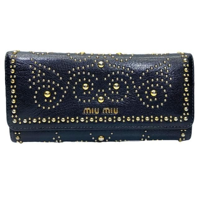 MIU MIU - ミュウミュウ ラウンドファスナー 長財布 ベージュ