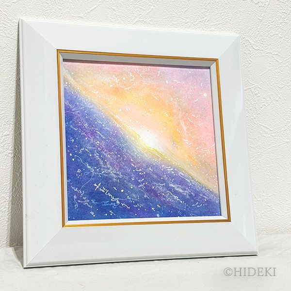 抽象画パステル 夜明け近く