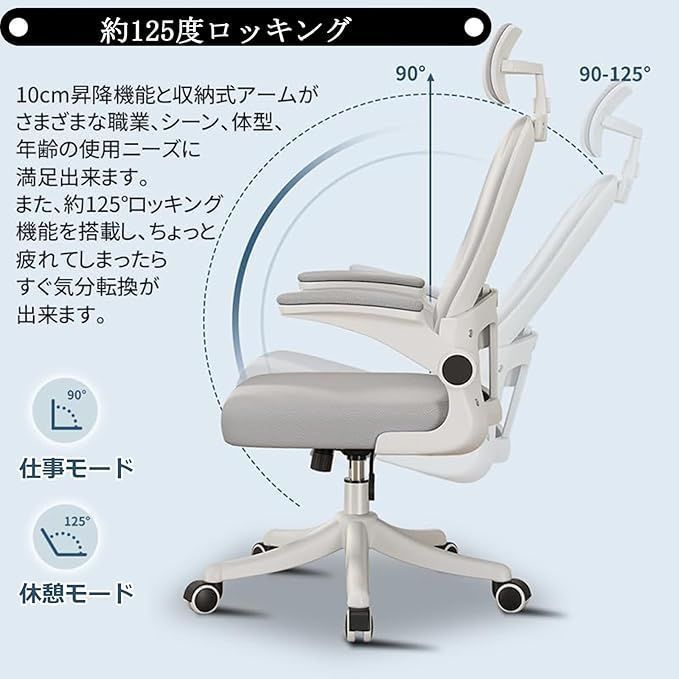 デスクチェア 360度回転