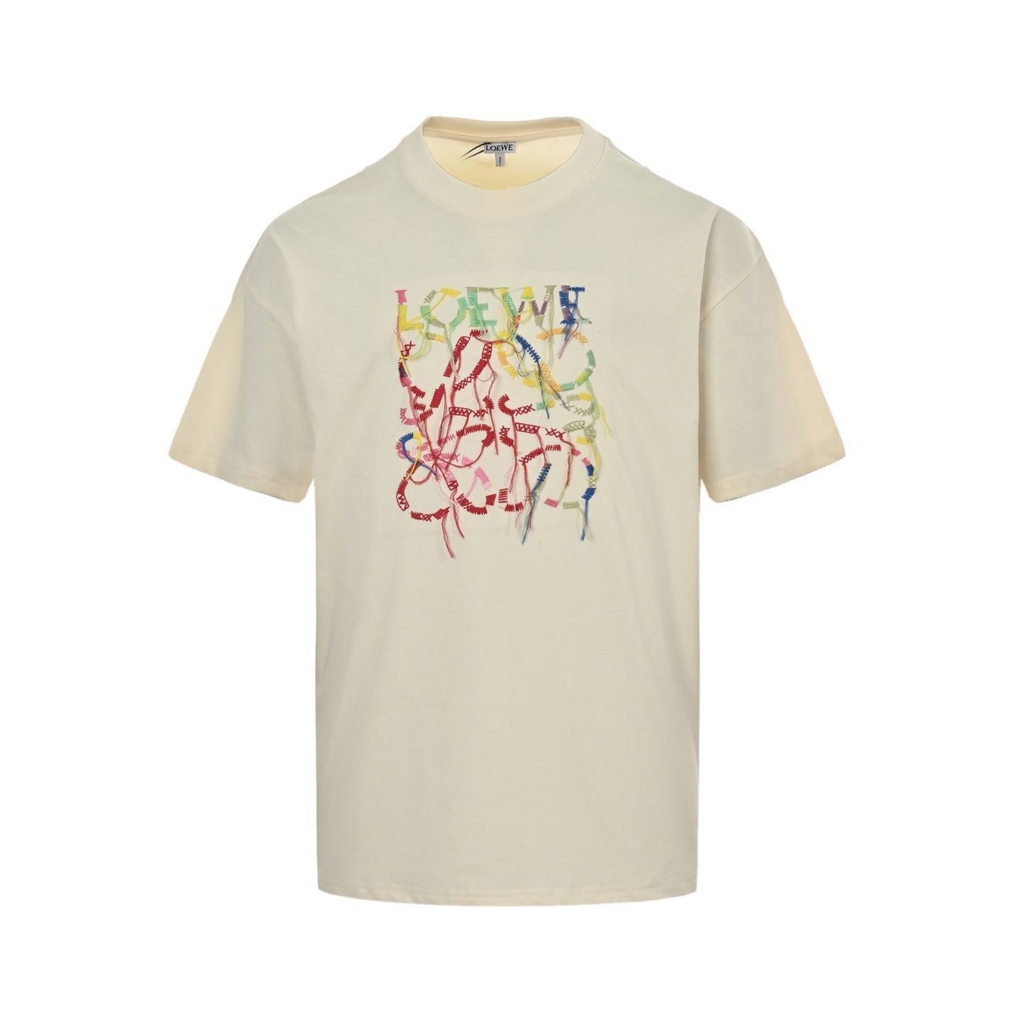 LOEWE ロエベ 刺繍 ロゴ Tシャツ アナグラム オーバーサイズ 白 XS