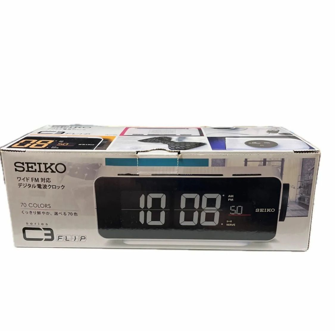 展示品未使用】SEIKO セイコークロック 置き時計 白 電波 デジタル 交流式 カラー液晶 シリーズC3 FLIP DL213W - メルカリ