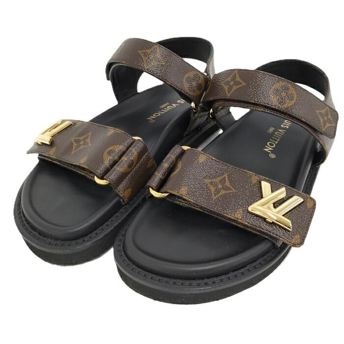 LOUIS VUITTON サンセットライン サンダル モノグラム 表記サイズ 35 1|2 レディーズ 1ACL98