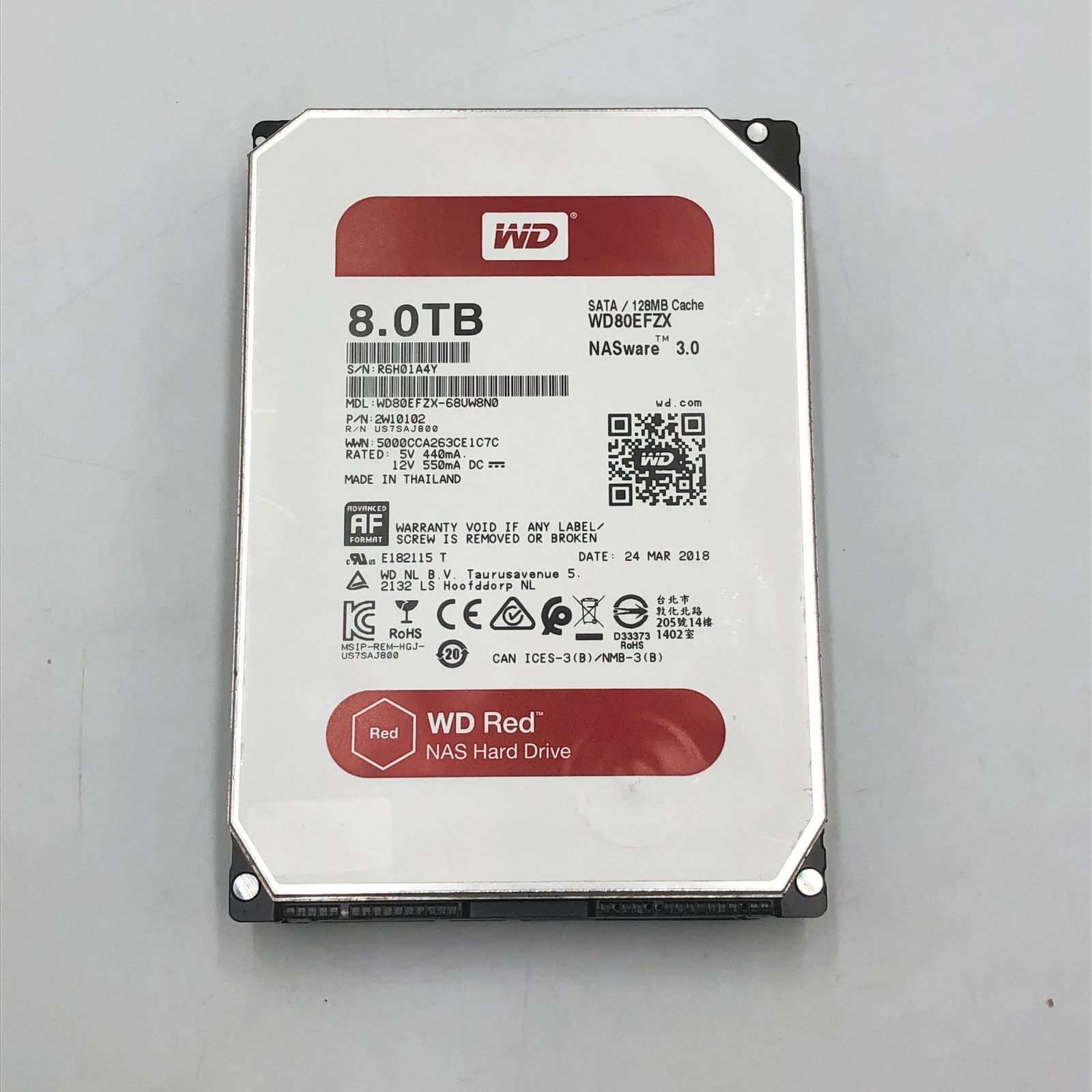 WD Red 8.0TB WD80EFZX 内蔵型HDD 内蔵型ハードディスクドライブ WD