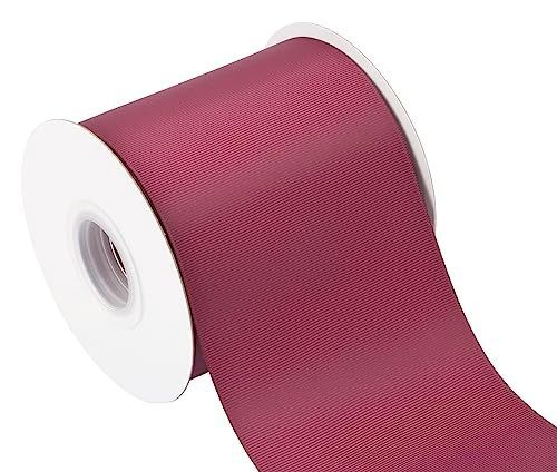幅100mm x 長22M_#277.ダークレッド AVANAVA 幅100mm ポリエステル グログラン リボン 縦長22M #277.ダークレッド