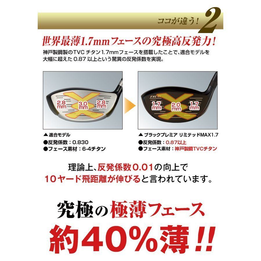 マキシマックス ゴルフ ドライバー 45インチ WORKS ブラックシリーズⅡ ワークスゴルフ クラブ メンズ 超高反発 ◎新品◎ワークス 適合限界 : ブラック プレミア |