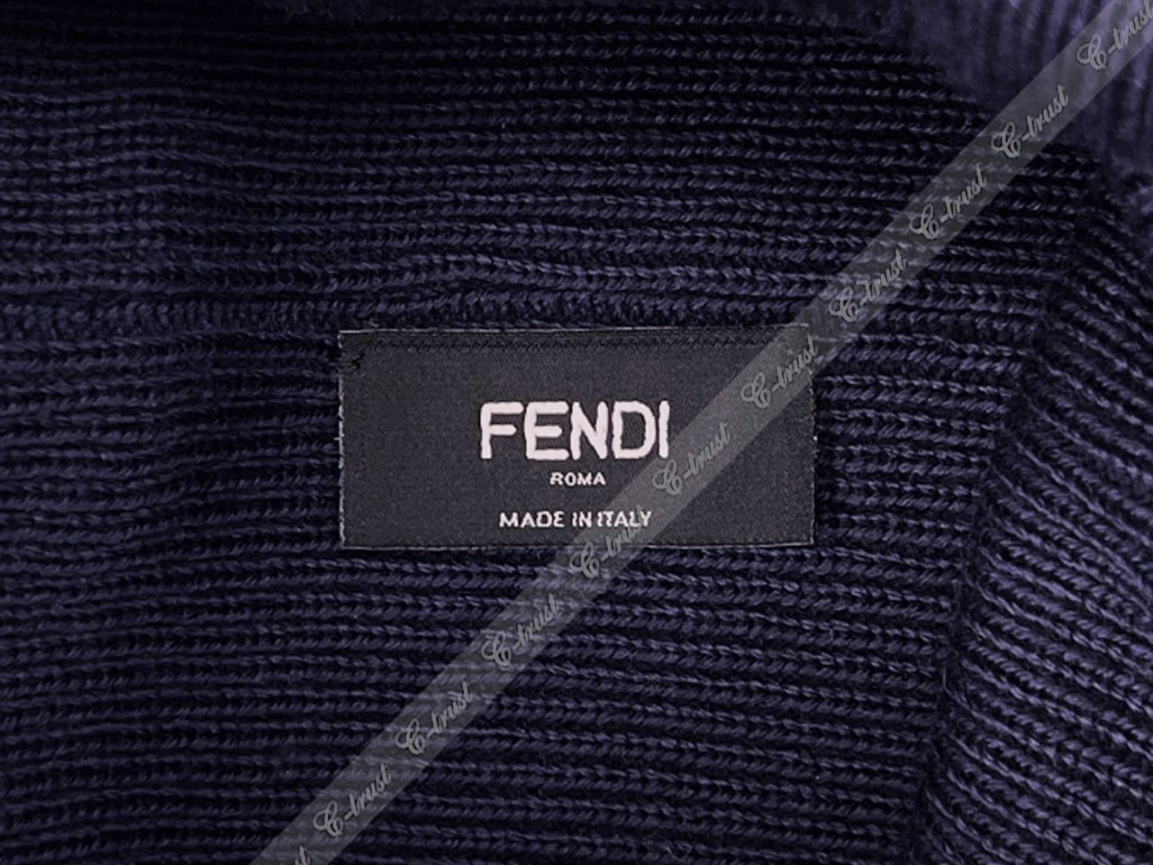 FENDI フェンディ ニットキャップ ニット帽 FF ロゴ イタリア製