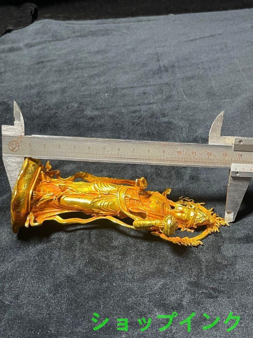 銅製 密教仏像 黄財神 鎮宅辟邪 開運風水 招財 置物 仏教美術 仏像 堅牢地神 辟邪 開運 風水 招財 置物 工芸品