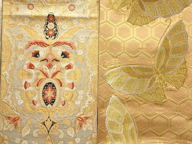 平和屋本店□袋帯 西陣 まとめて100点 鳳凰 向かい鶴 鳥 蝶 更紗 花柄