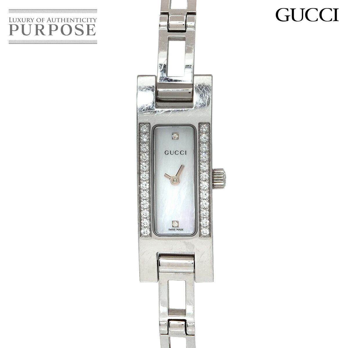 グッチ GUCCI レディース 腕時計 3900L 2Pダイヤ ダイヤベゼル 