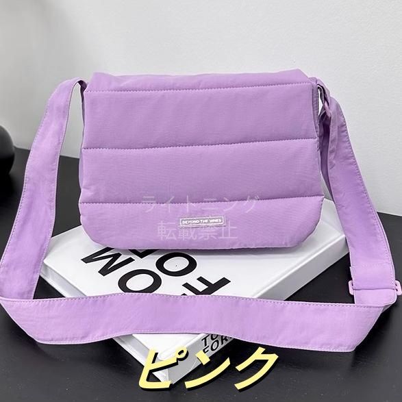 BEYOND THE VINES パープル ショルダーバッグ スクエアパック