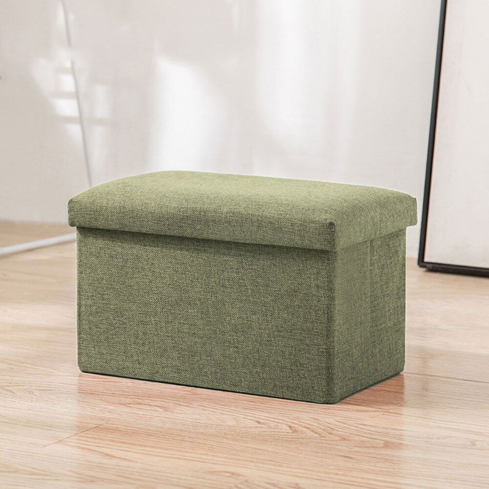 グリーン  収納ボックス  イスにもなる収納ボックス 48×30×30cm 折りたたみ mmrbox124f 椅子 収納 収納ボックス 折りたたみ 48×30×30cm 収納スツール イス いす スツール ボックス ベンチ オットマ