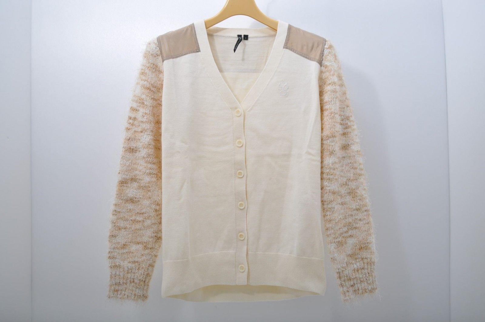 coco 中古 ラッセルノ RUSSELUNO レディース カーディガン 1(M) 白×ベージュ ホワイト 長袖ニット 中古 レディース ラッセルノ RUSSELUNO カーディガン 1(M) 白