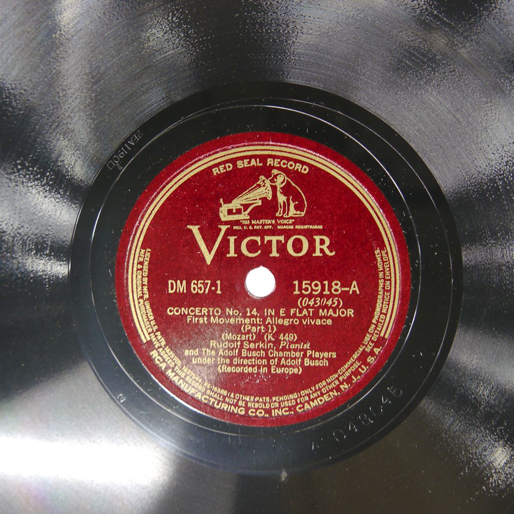 US盤 ルドルフゼルキン/CONCERTO NO. 14, IN E-FLA, K. 449/RCA